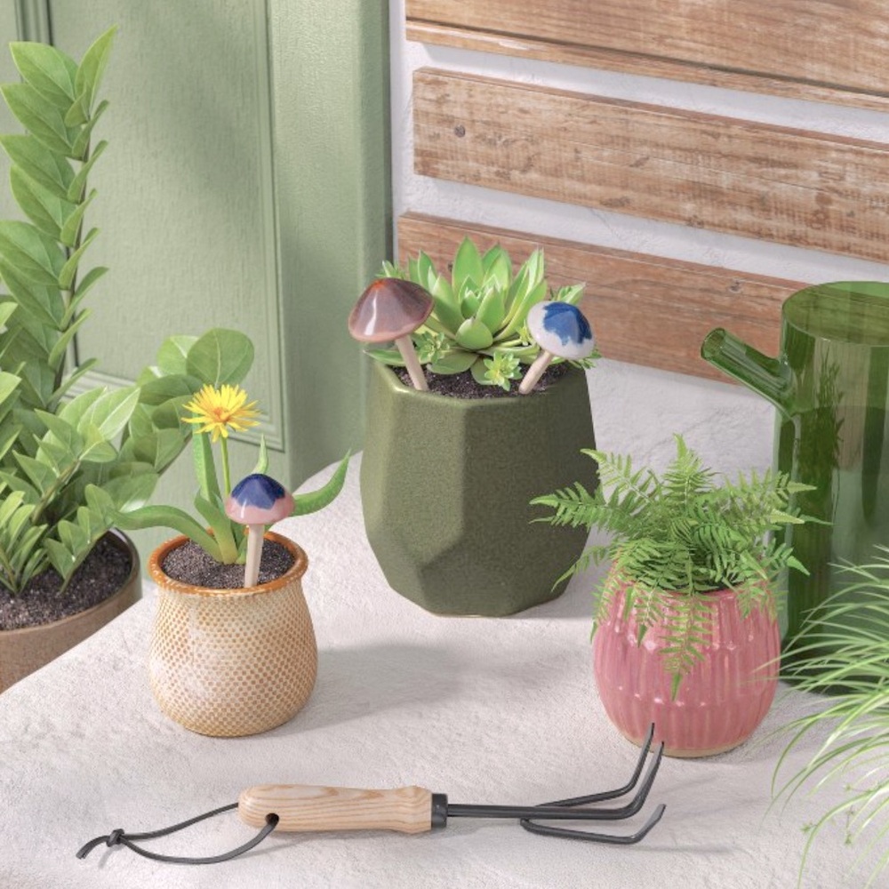 NWT - Traditional 3pk Ceramic Mushroom Pot Stake
- Threshold™ - Picture 2 of 2